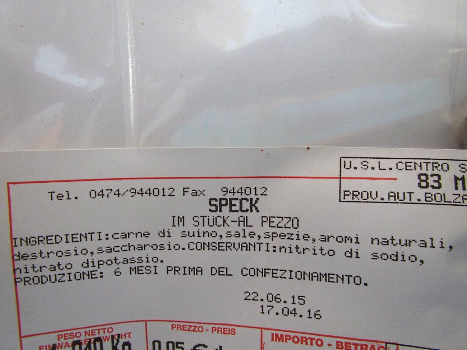 Brettlspeck Bauchspeck ganze Seite ca. 3,2 kg. - Metzgerei Hell