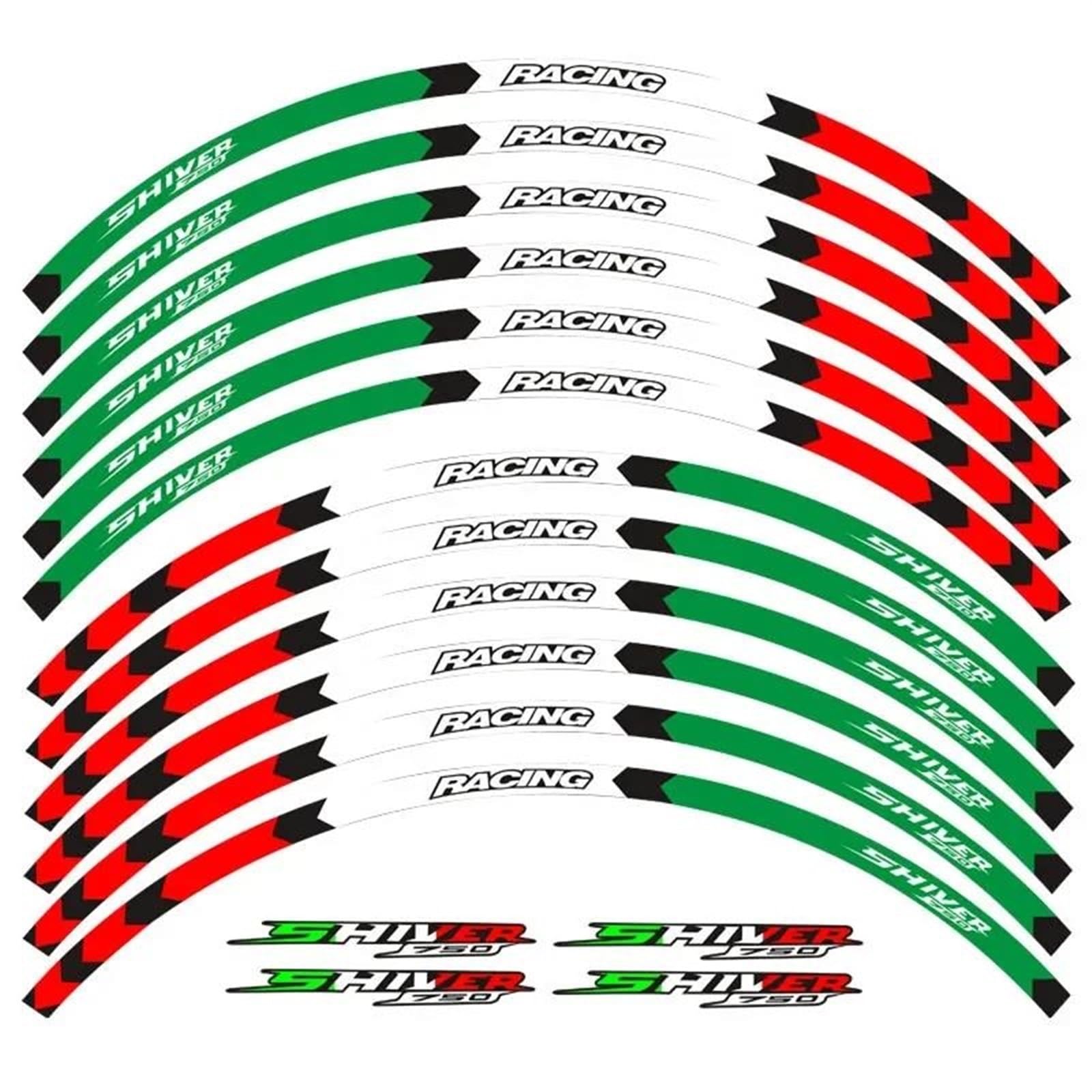 Motorcycle Wheel Stickers Night Reflective Decorative Rim for Aprilia for Shiver 750 Decorative(Color5)