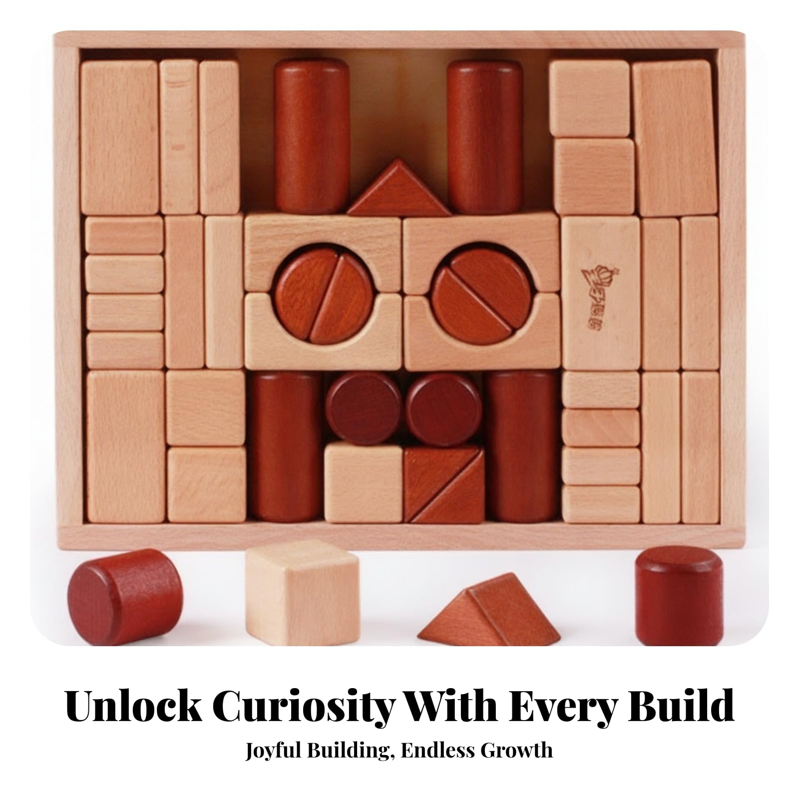 Qianly Vassoio Legno Blocchi Geometrici Blocchi Geometrici Legno Creatività Pensiero Logico Incastro Forme Geometriche per Bambini