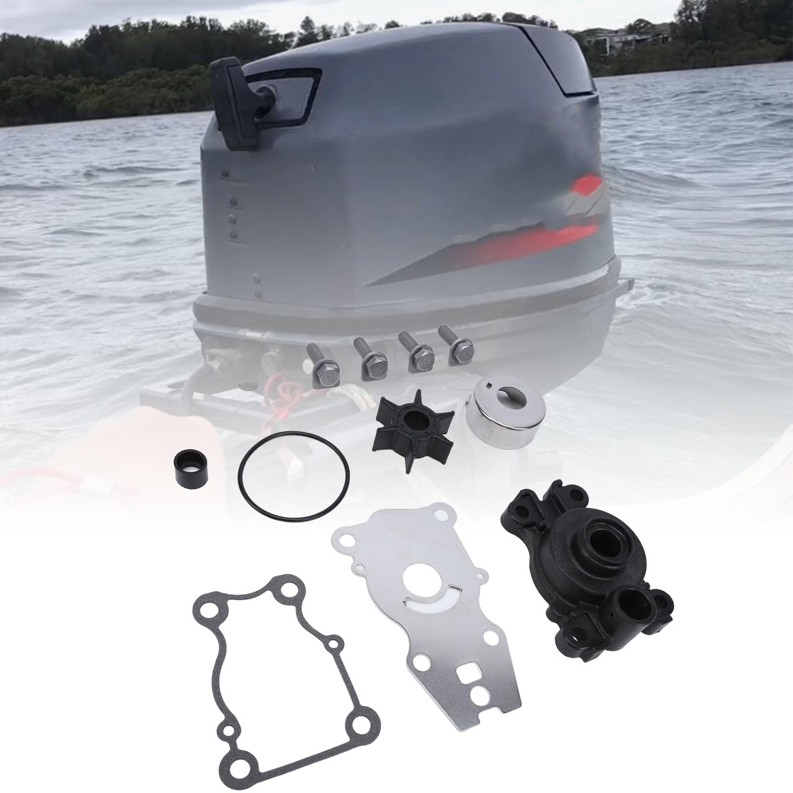 Kit di riparazione per pompa dell'acqua, manutenzione durevole per motore di barca, perfetto per motore fuoribordo da 25, 30, 40 CV, OEM 66T-W0078-00-00