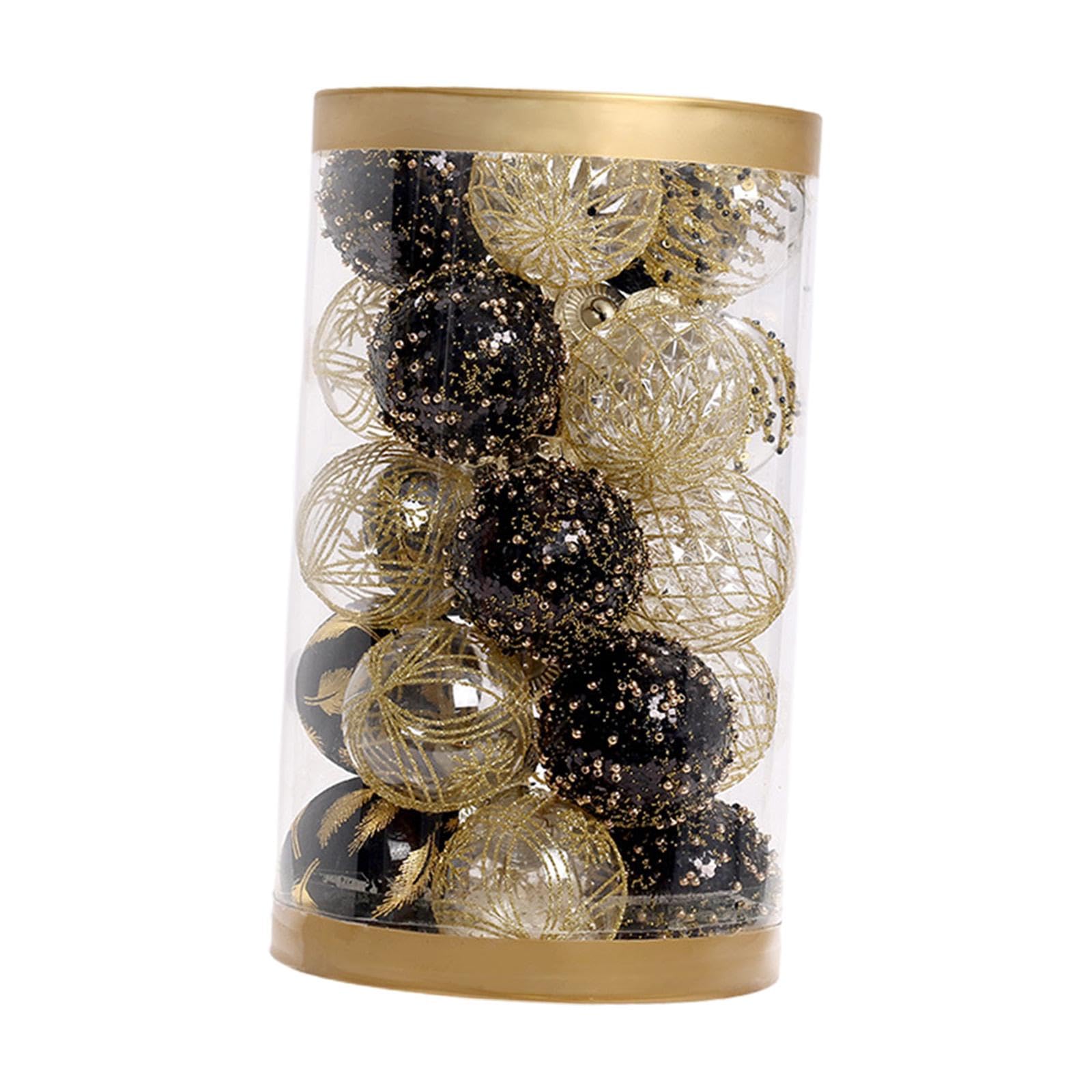 Boules de Noël raffinées avec pendentifs et breloques ciselées pour grand sapin