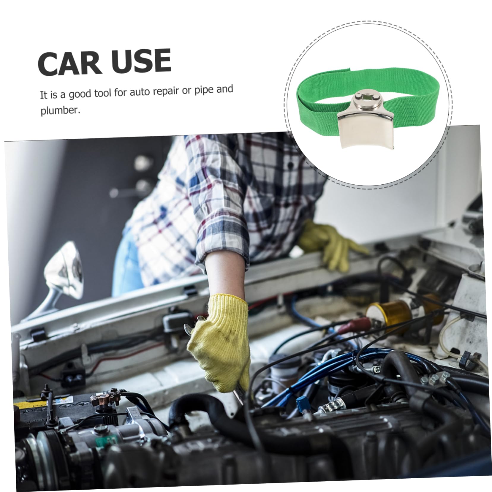 PRETYZOOM 2 Stück Ölfilterschlüssel Bandschlüssel aus Robustem Material Kompakter Gurtschlüssel für Autoreparatur und Motorräder Praktisches Werkzeug zum Ölfilterwechsel