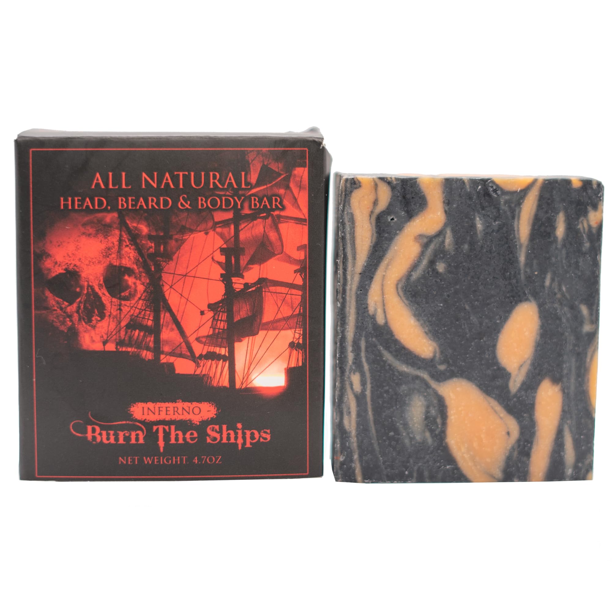 Burn The ShipsMens Soap Bar | Bar Soap Men | Mens Bar Soap Beard Mustache & Head | Men's Soap Bars | Mens Body Soap | Mens Bar Soap Natural | Men's Bar Soap | Men Soap |Natural Soap for Men 4oz Sope