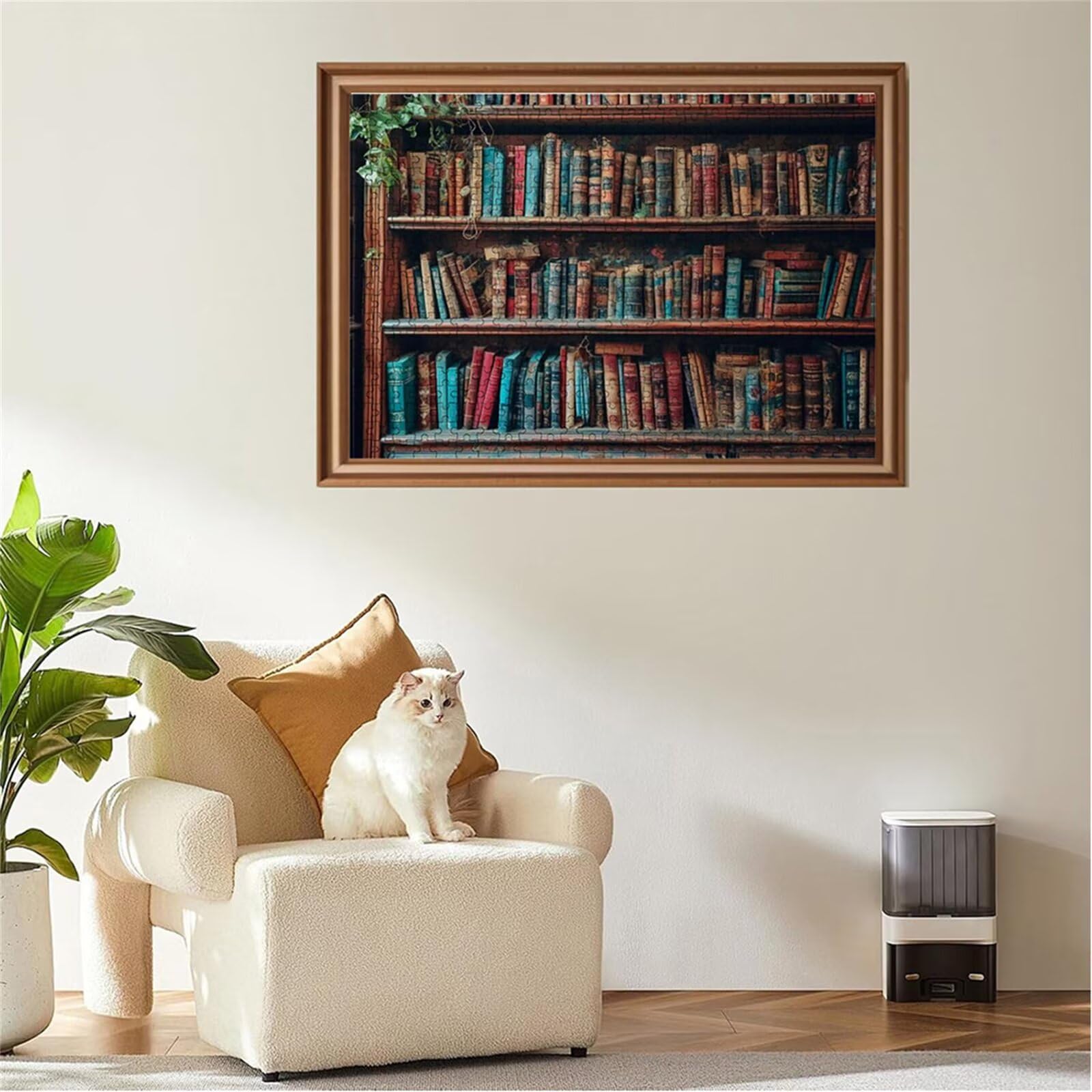 puzzle 2000 sztuk regał na książki puzzle książka drewniana układanka, klasyczne dla dorosłych gra wyzwanie idealne dopasowanie między literami z tyłu układanki dla dzieci i dorosłych wiek 14 lat P-8