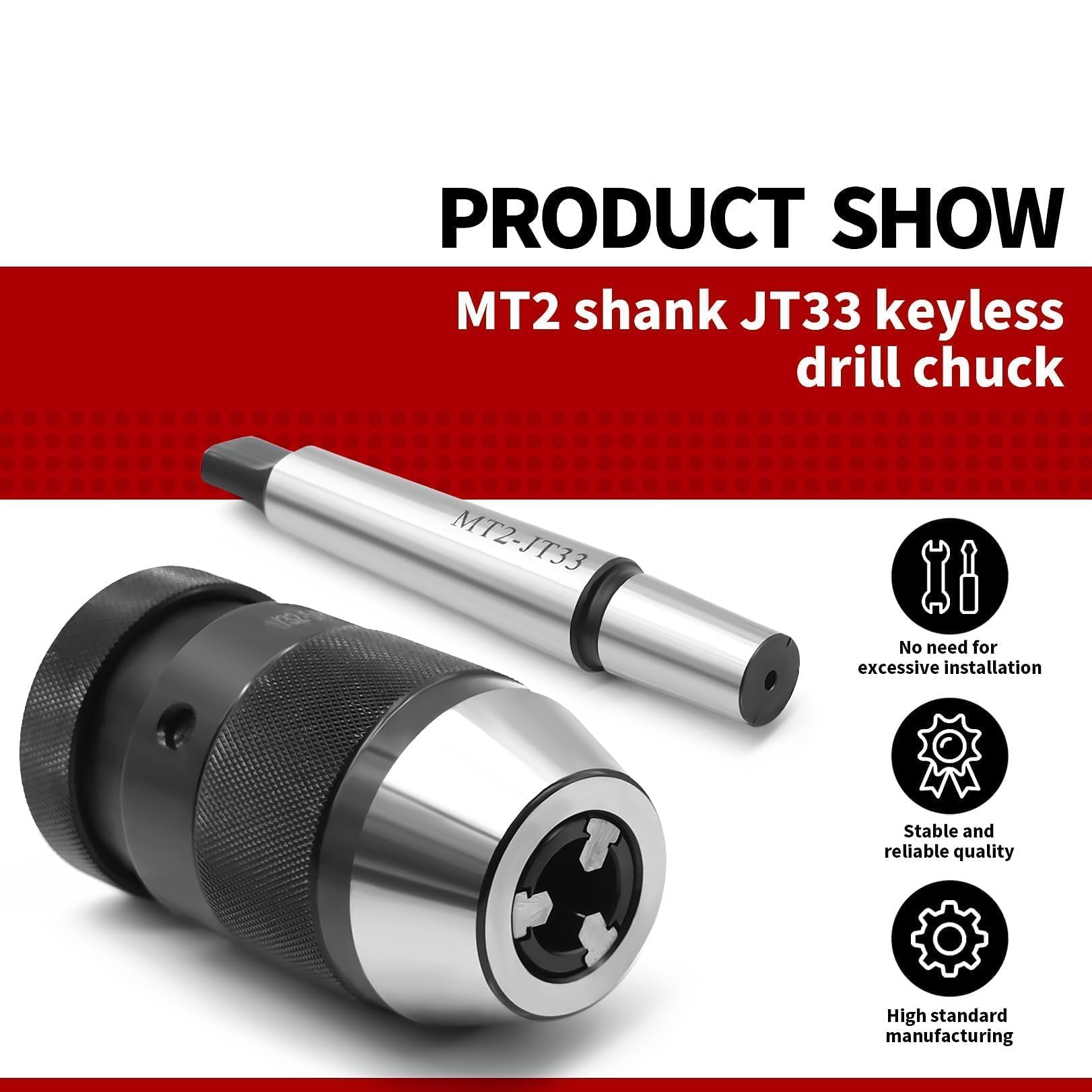 Nakkaa Drill Chuck - MT2 Shank 1/32"-5/8" -2