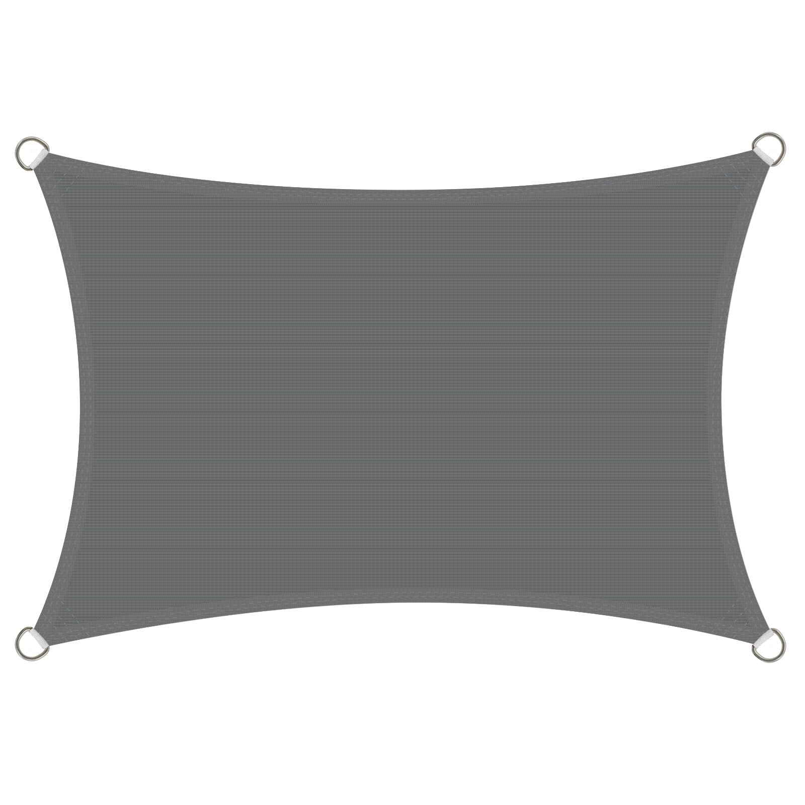 Sonnensegel 2x3m Rechteckig HDPE UV Schutz 3x2 Meter Sonnenschutz Wetterbeständig Atmungsaktiv für Balkon Garten Balkon und Terrasse inkl Befestigungsseile Anthrazit