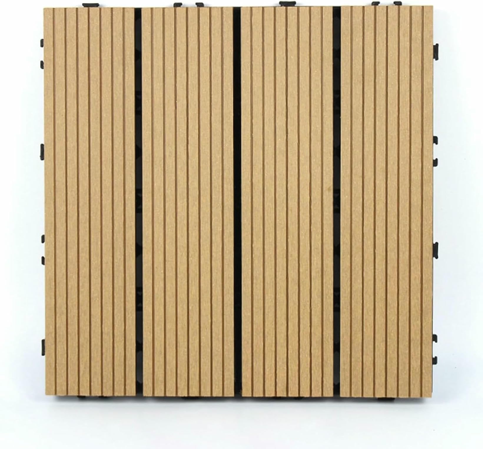 Azulejos de suelo exterior en madera plástica para terrazas y balcones