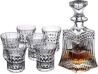 Simplicity 7-częściowy zestaw kieliszek do wina 500 ml ze stoperem 6 kieliszków koktajlowych whisky Scotch Brandy koktajle CHENGYI