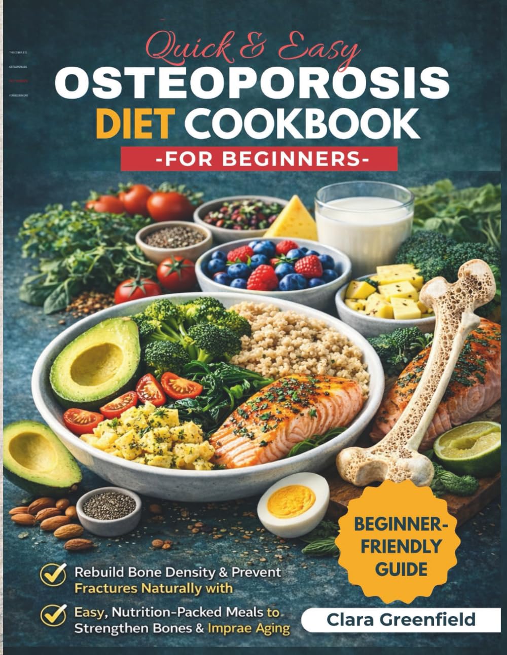 Osteoporosis Diet Cookbook For Beginners: Easy Calcium-Rich Recipes with Vitamin D-, and Magnesium to Strengthen Bones, Boost Bone Density and Reduce Fracture Risk for Seniors and Women Over 50