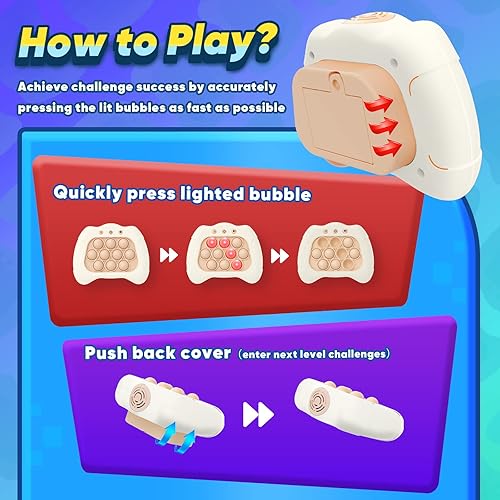 Miniatura 21 de Juego de mano para niños de 6 a 12 años con luces y sonidos, juguetes sensoriales para niños de 8 a 12 años, regalos de cumpleaños para niñas de 6