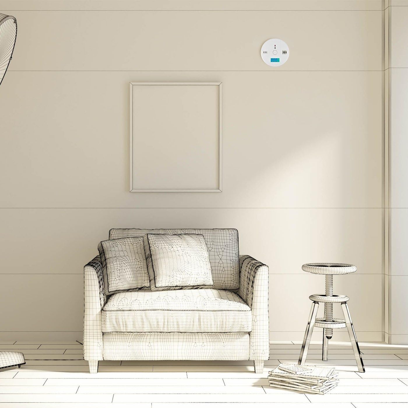 Carbon Monoxide Detector, HECOPRO Digital Display Carbon Monoxide Alarm, Electronic Equipment, Power Detection Equipment, Alarm Clock Warning, Comply with UL2034 - - 