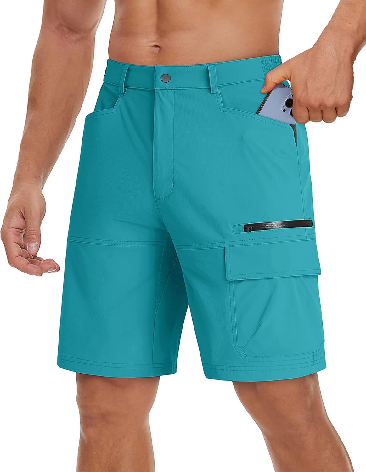 TACVASEN Men's Summer Outdoor Shorts Quick Dry Water Resistant Cargo Casual Golf Work Hiking Shorts (NO Belt) - Image 2