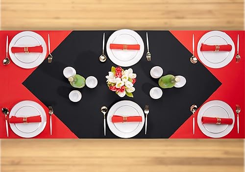 Miniatura 7 de Servietto Mantel desechable para mesa cuadrada o redonda, paquete de 25 manteles de papel blanco similar al lino de 40 x 40 pulgadas para mesa de