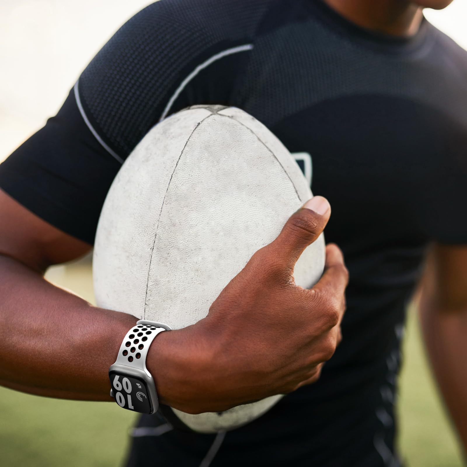 5 cinturini sportivi in silicone traspiranti compatibili con Apple Watch Band 44 mm, 45 mm, 46 mm, 42 mm, 41 mm, 40 mm, 38 mm, 49 mm, per uomo e donna