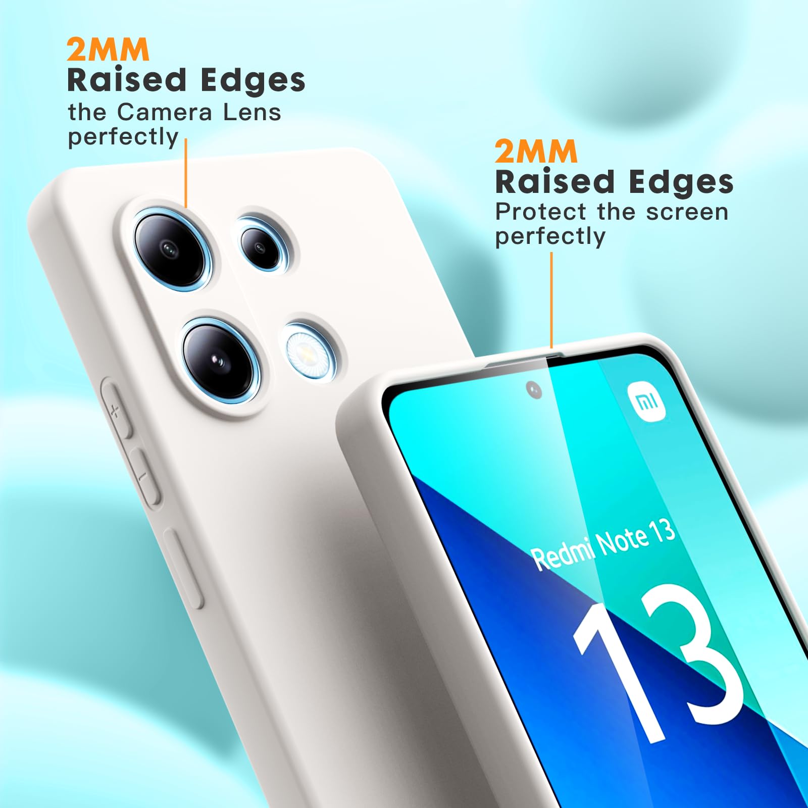 Vansdon Cover Compatible with Xiaomi Redmi Note 13 4G, 2 Protective Films in Tempered Glass - Image 3