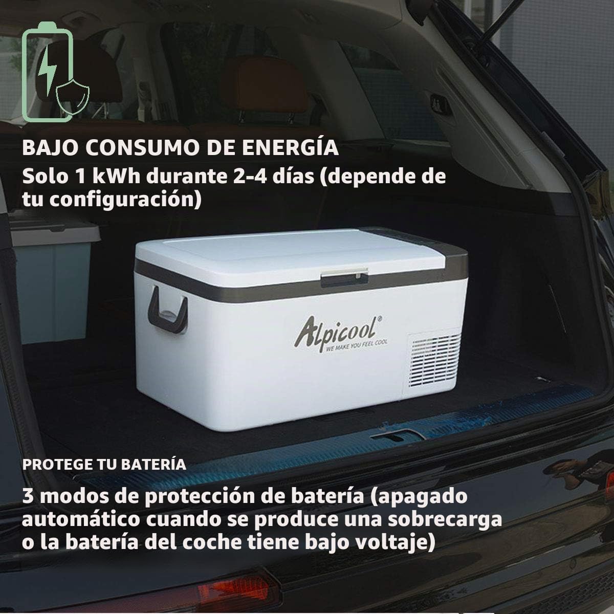 Alpicool K18 18 Litros Portátil Coche Frigoríficos Mini Nevera de Coche Eléctrica 12/24V CC Neveras Congelador de Viaje Automóvil Refrigerador para Camping, Viajes, Picnic