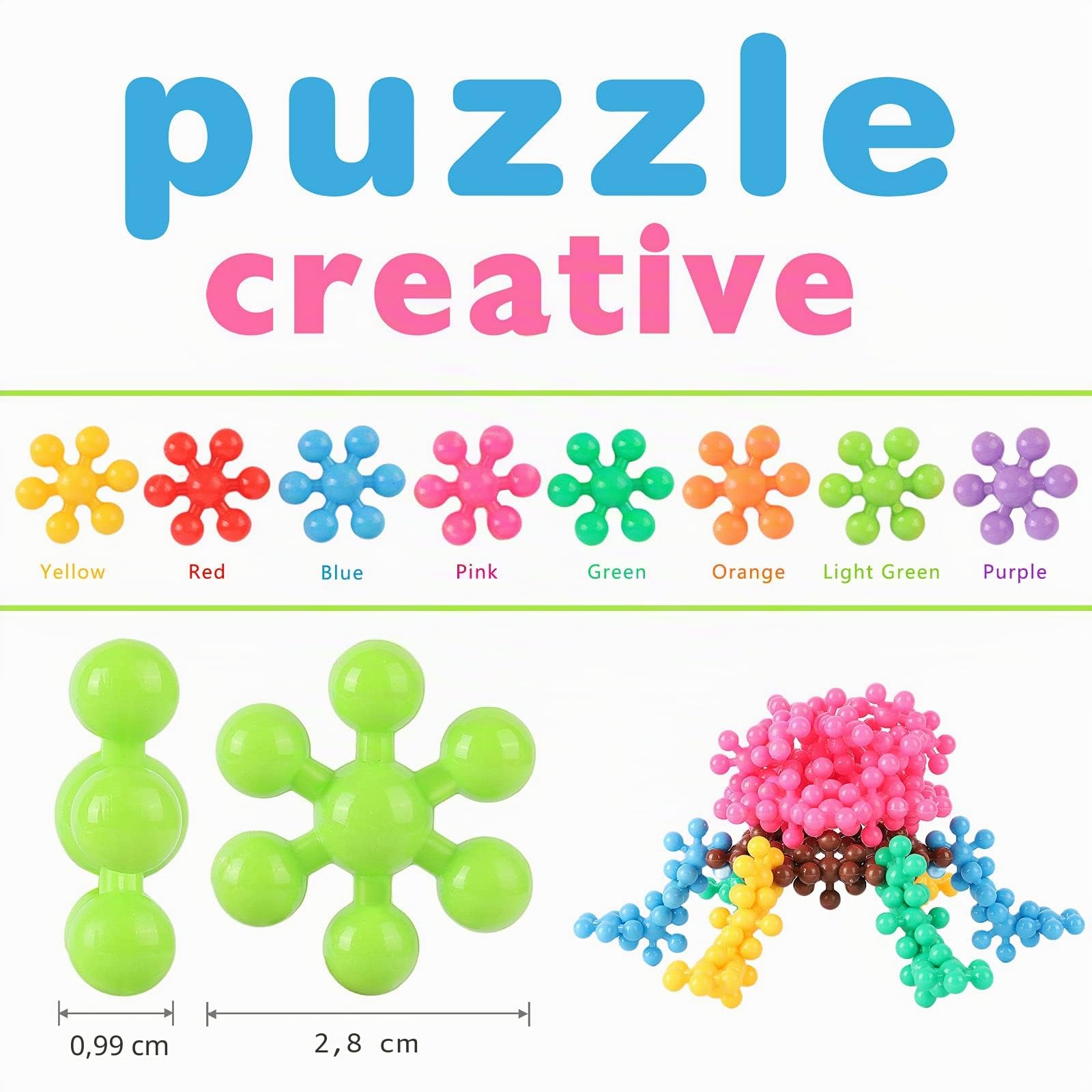 TOMYOU Building Blocks 200 Pezzi Blocchi Mattoni da Costruzione Block per 3 4 5 6 Anni Bambini Compatibili con Tutte Le Principali Marche 8 Classis Colori