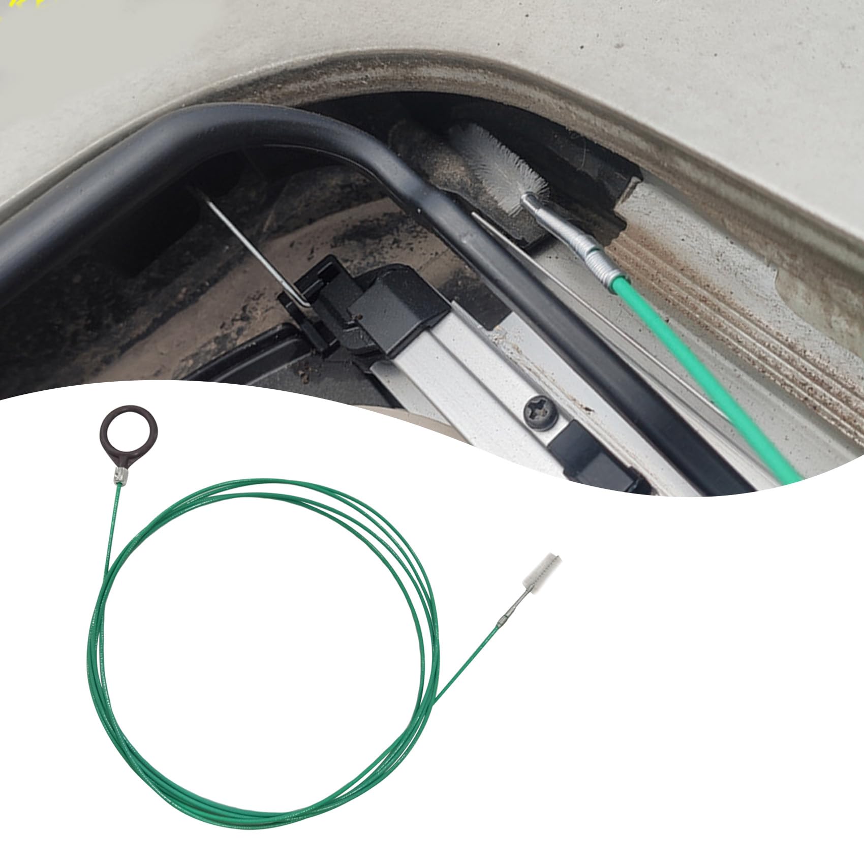 HAOBO Auto Sunroof Drain Cleaning Tool, Car Pipe Cleaning Brush, 118 Inch Flexible Drain Brush Long Pipe Cleaners for Car, Car Sunroof Drain Hole Cleaner Fit Car Sunroof Windshield Wiper Drain Hole