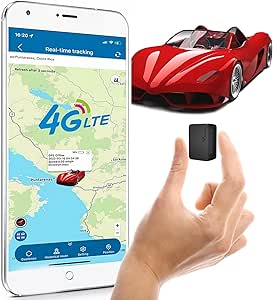 4G Car Tracker Mini GPS TK903, 60 Days Long Battery Life, GPS Tracker Magnet Geofencing Real Time Vehicle Tracking Anti-Theft Fleet Management Includes SIM (Subscription Required) asin的图片