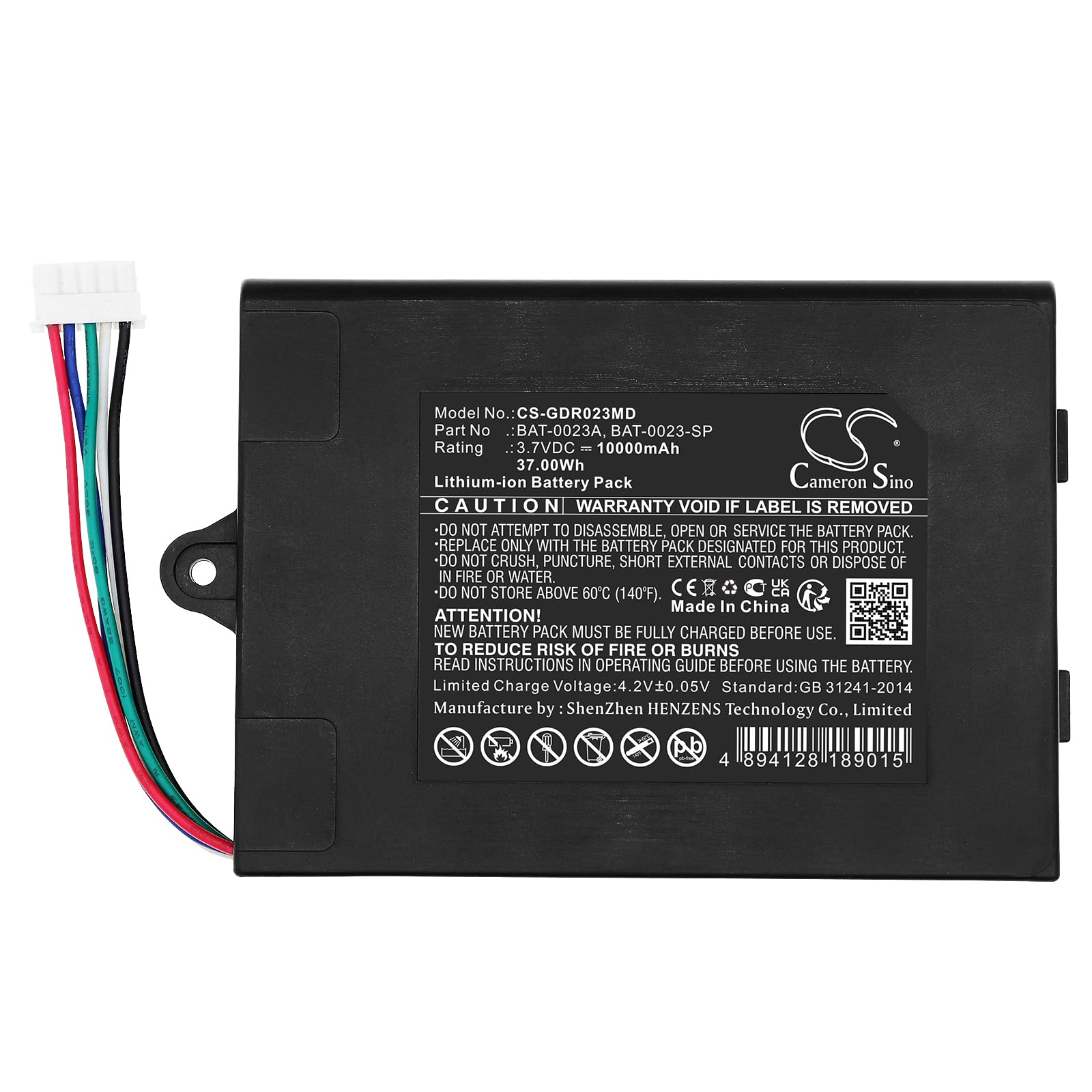 TECHTEK Batterie 10000mAh Compatible avec [Given Imagion] DataRecorder 3.0, DR3, Pillcam DR3, PillCam Recorder, pour [Medtronic] Ovidien Endoscope Pillcam pour [Covidien] remplace BAT-0023-SP, BAT-00