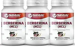 Berberina + Tcm 60 Cáps 700mg Softgels Nutrivitalle 3 Potes