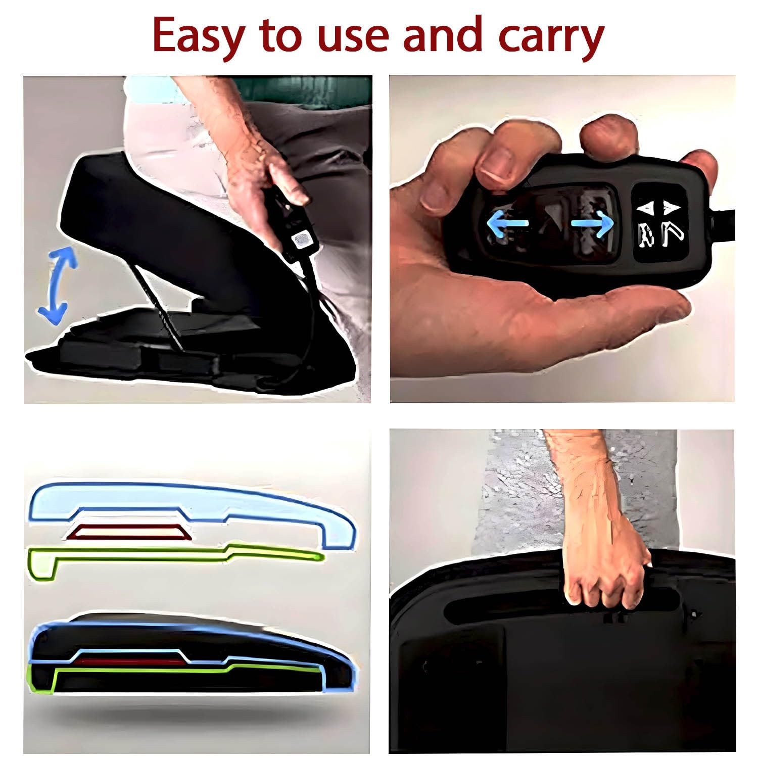 Cuscino Elettrico per la Mobilità Easy Lift, Lift Assist Sea, per sostenere in Sicurezza Fino a 124 kg/275 libbre, per Problemi muscolari, Ginocchia deboli, Anziani