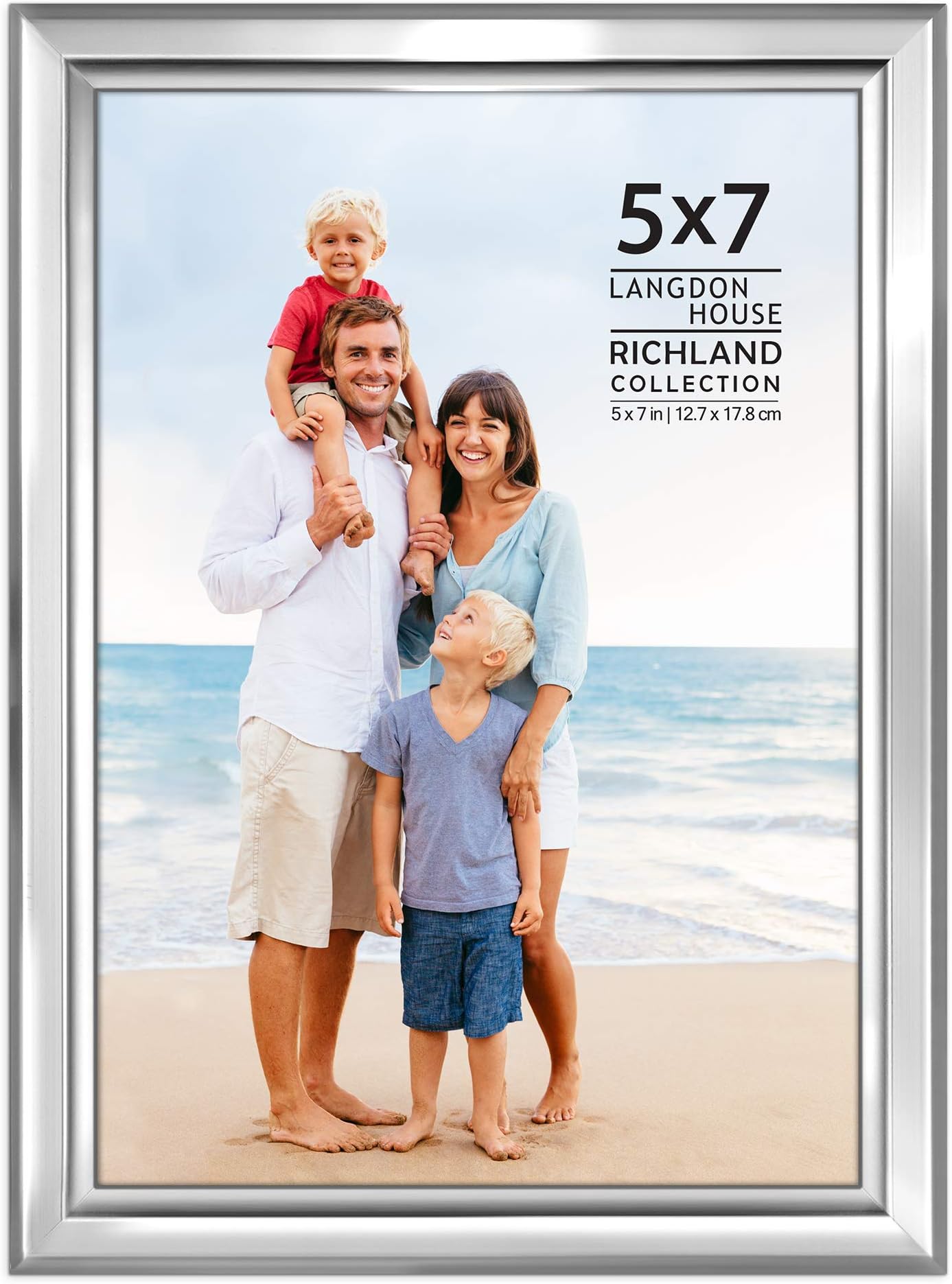 5x7 Silver Picture Frame - Distinguished Edging for Classic Style - Richland Collection