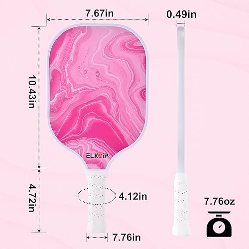 Miniatura 2 de Paleta de pickleball compuesta con cubierta para mujer, fibra de carbono de grafito, polipropileno, núcleo de panal de abeja, raqueta de pickleball,