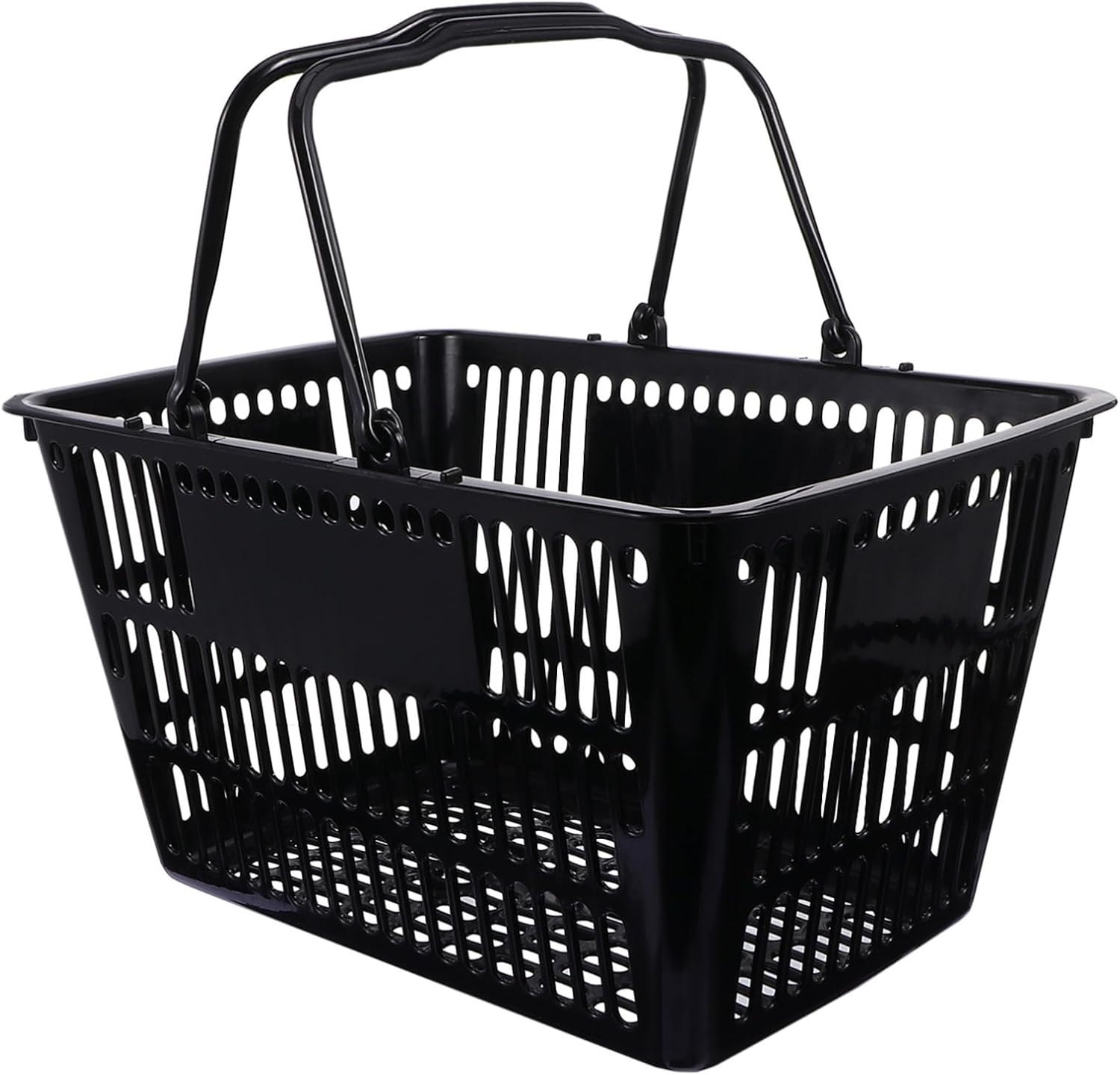 ibasenice Portable Small Plastic Shopping Basket with Handle, Grocery and Bathroom Storage Organizer, Lightweight Retail and Household Use Random Color