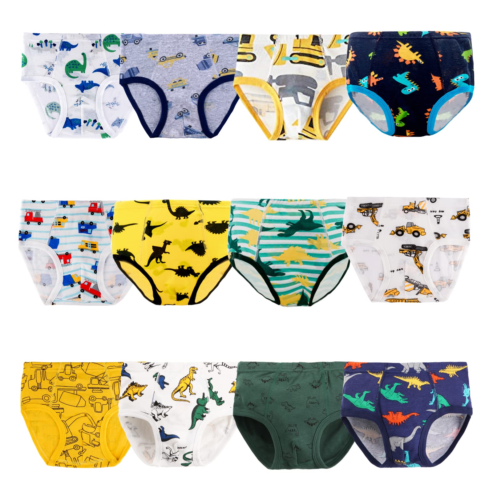 JackLoveBriefs Calzoncillos Slips niño Dinosaurios Algodón Slips niños 2-10 años