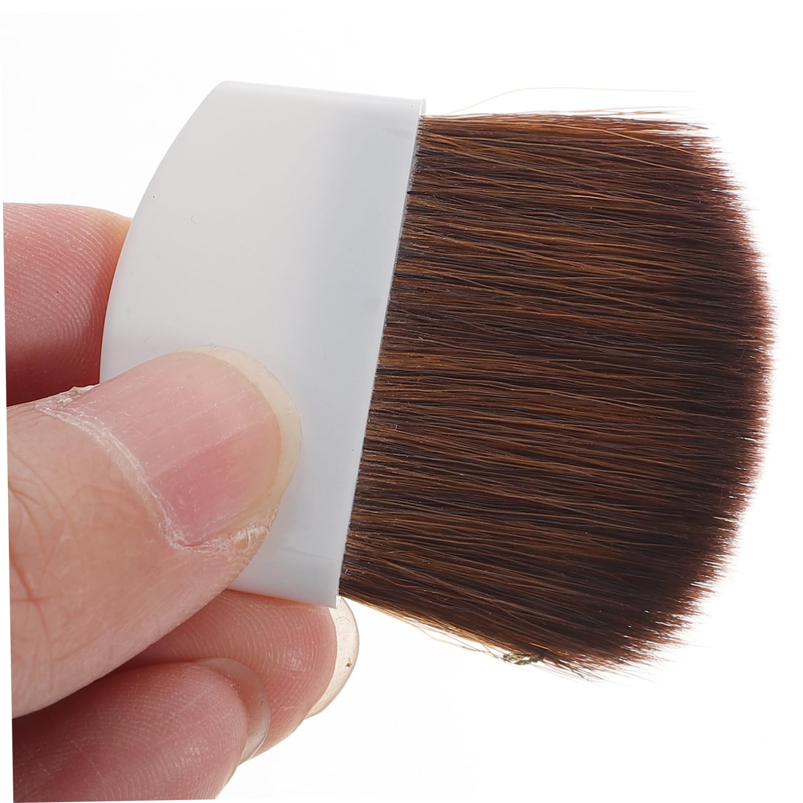 Mikikit Pennello Blush Professionale Portatile 2 Pezzi in Plastica e Setole Naturali, Morbido e Durevole, per Trucco Viso e Cipria