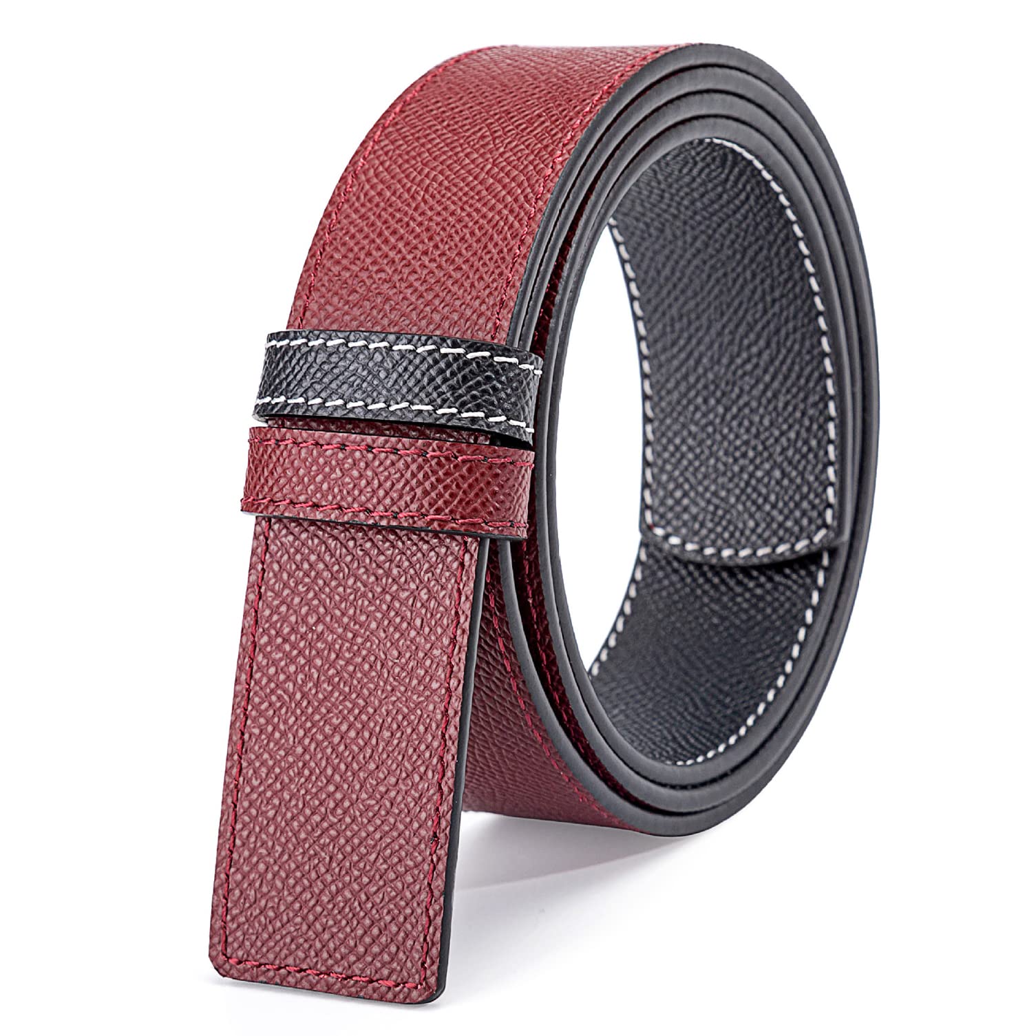Vatee's Men's Replacement Belt Strap without Buckle Adjustable Reversible Genuine Leather Belts 1.34