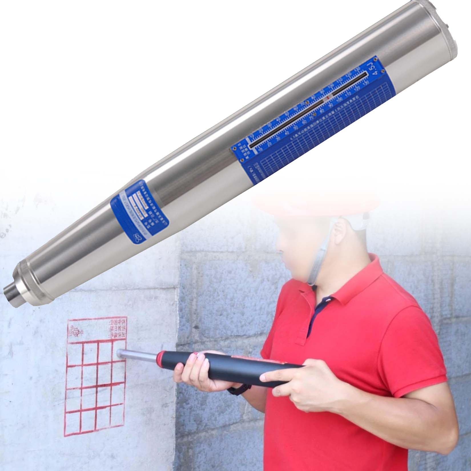 HTTGDGDH Concrete Rebound Hammer Tester,Resiliometer Test Meter Tool, Mechanical Strength Rebound Tester,For Concrete Strength Testing,