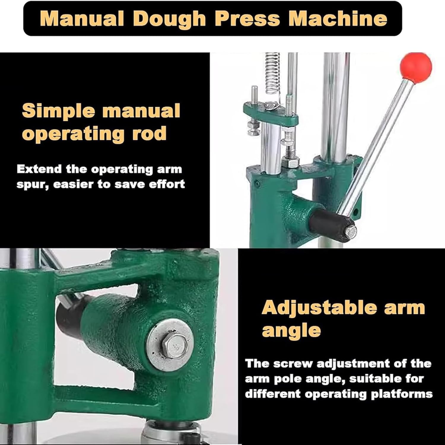 Pizza Dough Press Machine,Pizza Pastry Press Machine with Dual Plates, Stainless-Steel Household Pizza Press,Dough Pastry Manual Press Machine,22cm
