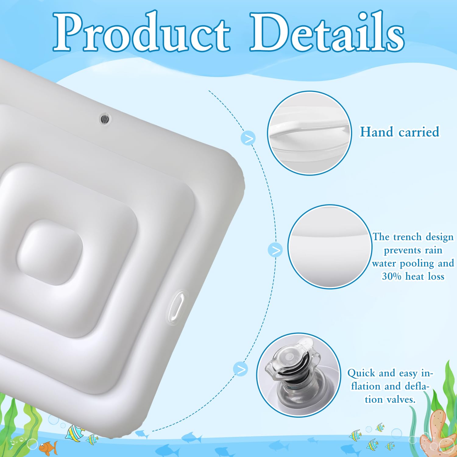 Saluspa Hot Tub Cover Ft Inflatable Round Hot Tub Cover