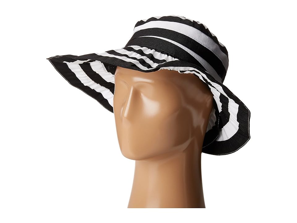 

San Diego Hat Company RBL4792 Crossback Striped Ribbon Hat (Black/White) Traditional Hats
