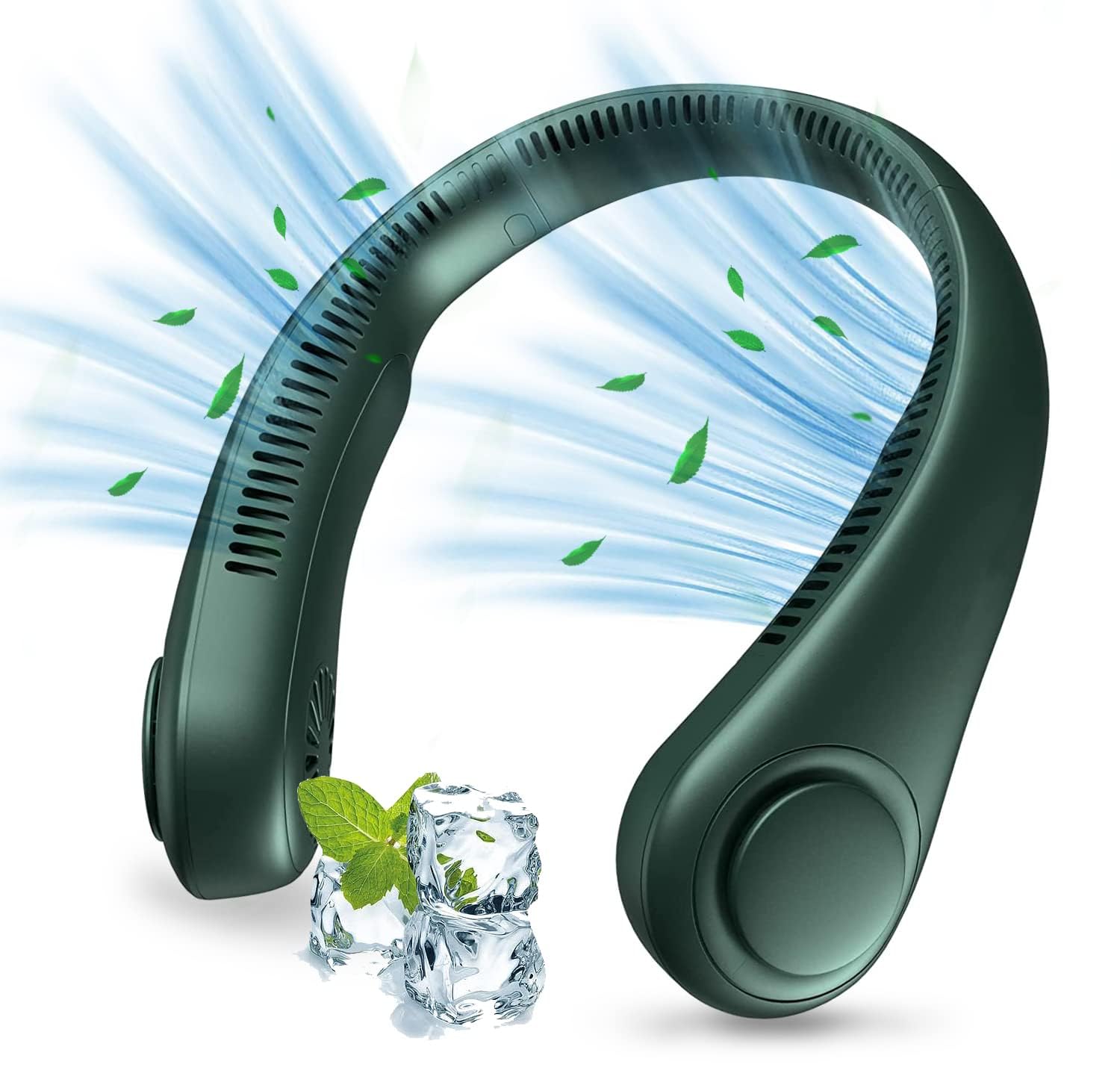 Zadinga Portable Neck Fan Rechargeable Personal Fan,Neck Fan, 2400mAh USB Wearable Hands Free Fan,3 Speeds Cooling Fans,Leafless Hanging Bladeless Mini Neck Fan for Outdoor Indoor Sports Travel(Green) (B0D1VTV4TP) Amazon Price History, Amazon Price Tracker