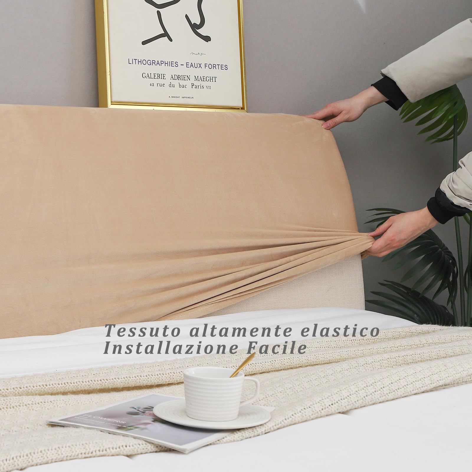 Copertura Testata Letto Matrimoniale/Fodera Testata Letto Elastica Protezione Testata Letto Elastico Protezione Testata Letto, Copri Testata Letto Matrimoniale Elastica,Colour86-110~130CM