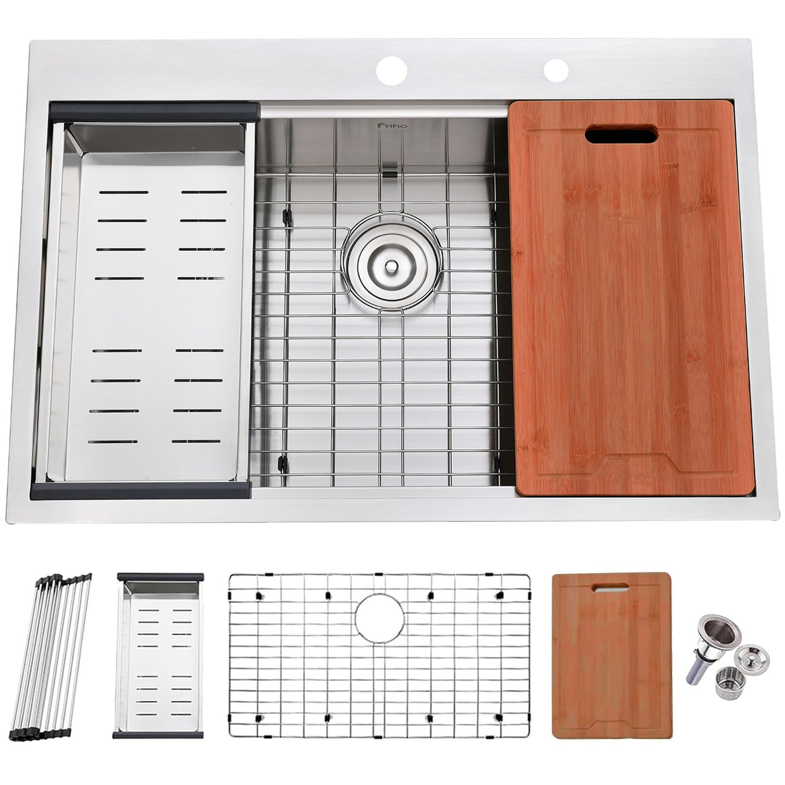 Friho 33x22 Inch Drop in Kitchen Sink FR-JB006S
