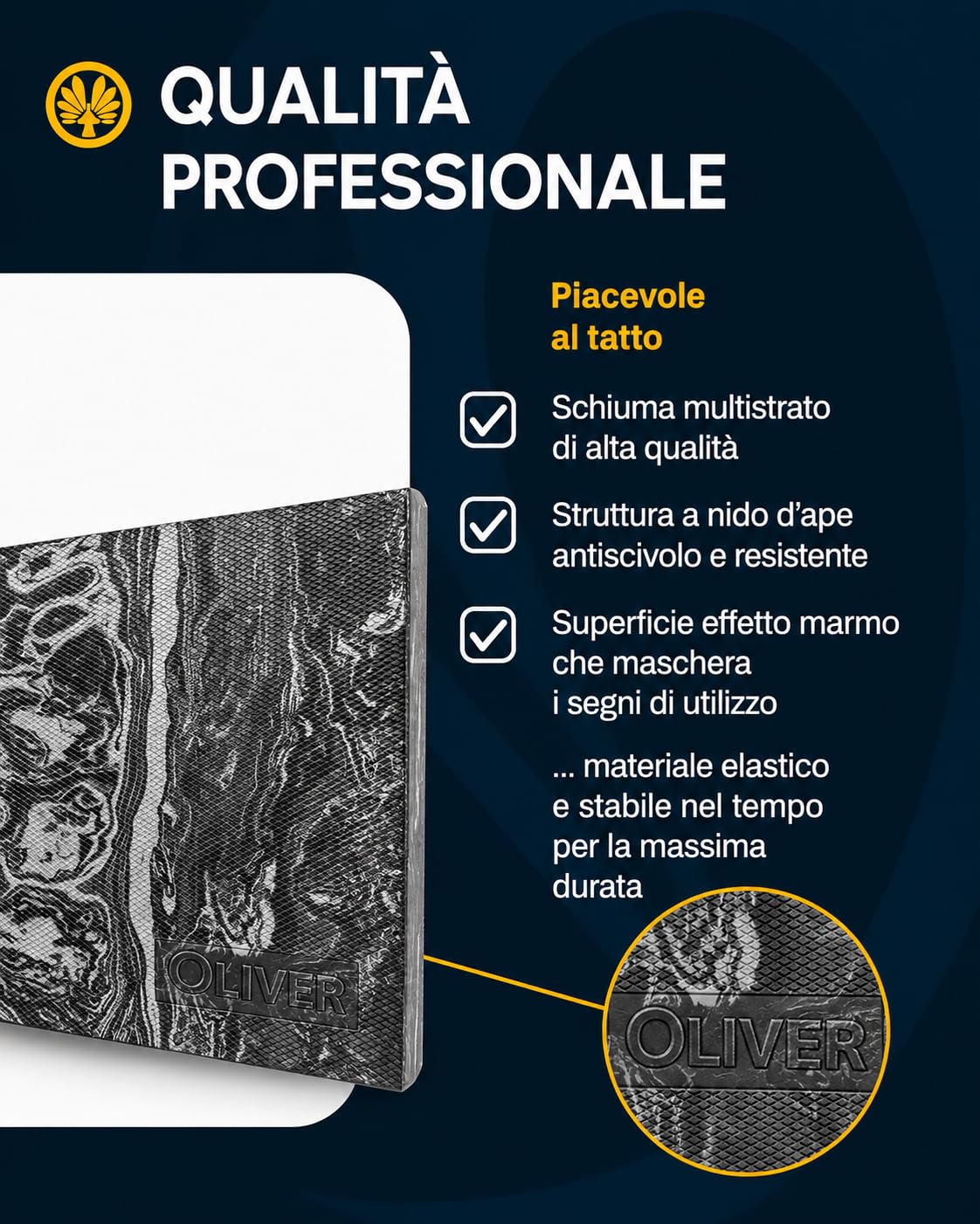 Oliver Tavola di Equilibrio Pedana Propriocettiva per Fitness e Fisioterapia Balance Board Antiscivolo per Allenamento Adulti Core Stability