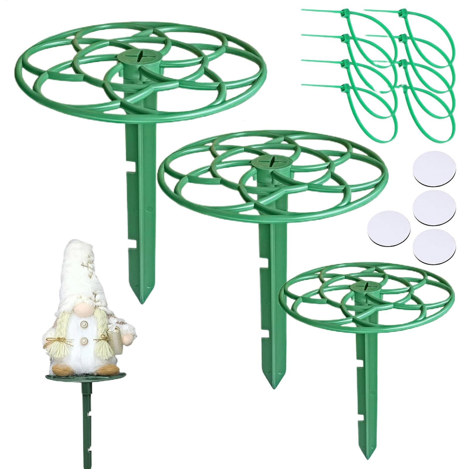 Soporte para árbol de Navidad con 3 varillas ajustables para estabilizar adornos