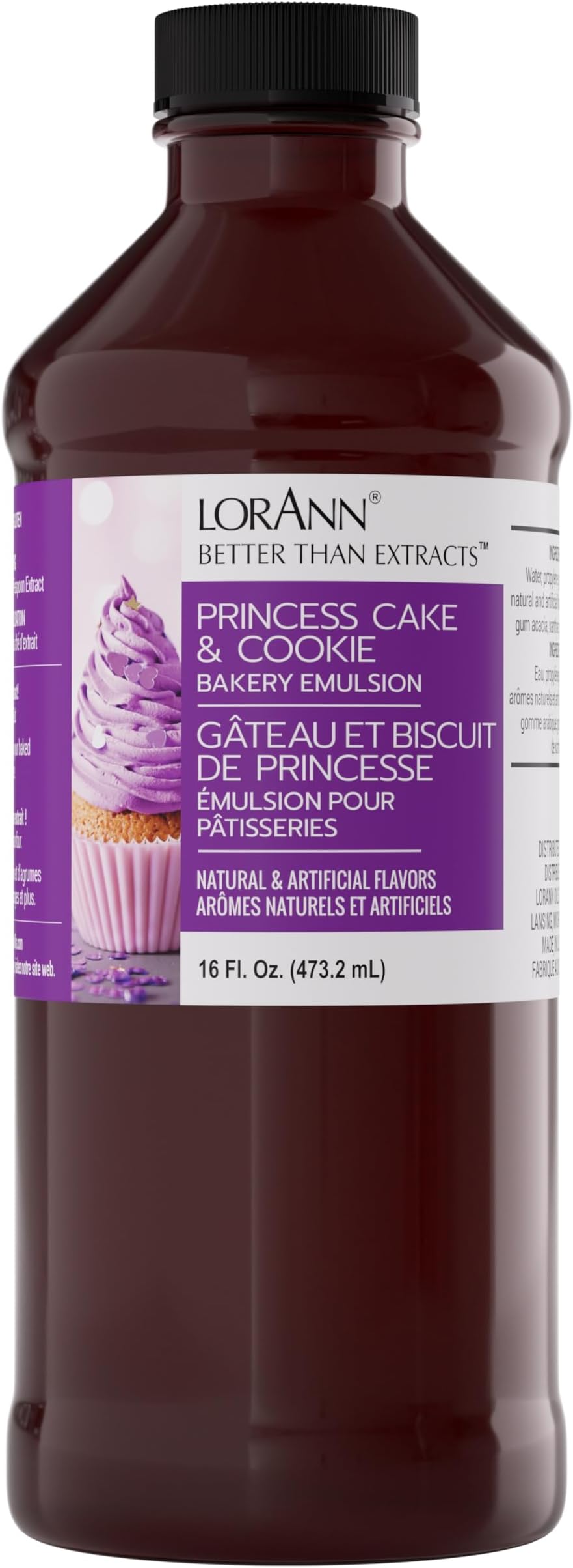 Princess Cake and Cookie Bakery Emulsion: Regal Flavor Blend, Perfect for Enhancing Sweet, Cake-like Undertones in Baked Goods, Gluten-Free, Keto-Friendly, Unique Flavor Blend Essential