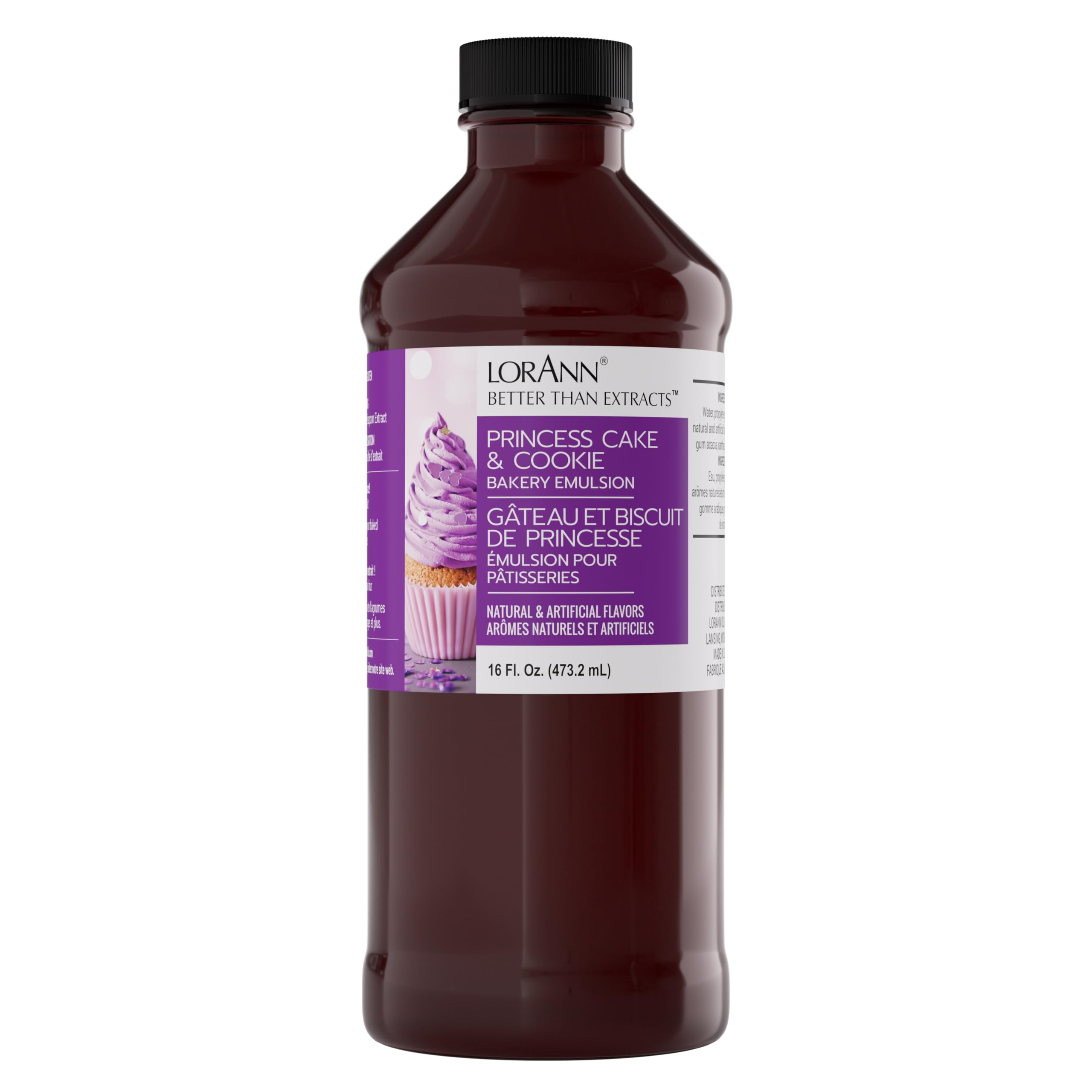 Lorann Oils Princess Cake and Cookie Bakery Emulsion: Regal Flavor Blend, Perfect for Enhancing Sweet, Cake-like Undertones in Baked Goods, Gluten-Free, Keto-Friendly, Unique Flavor Blend Essential