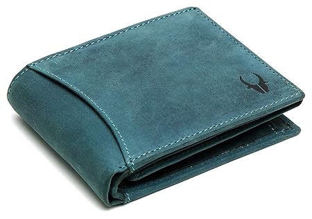 WildHorn Blue Hunter Leather Mens Wallet
