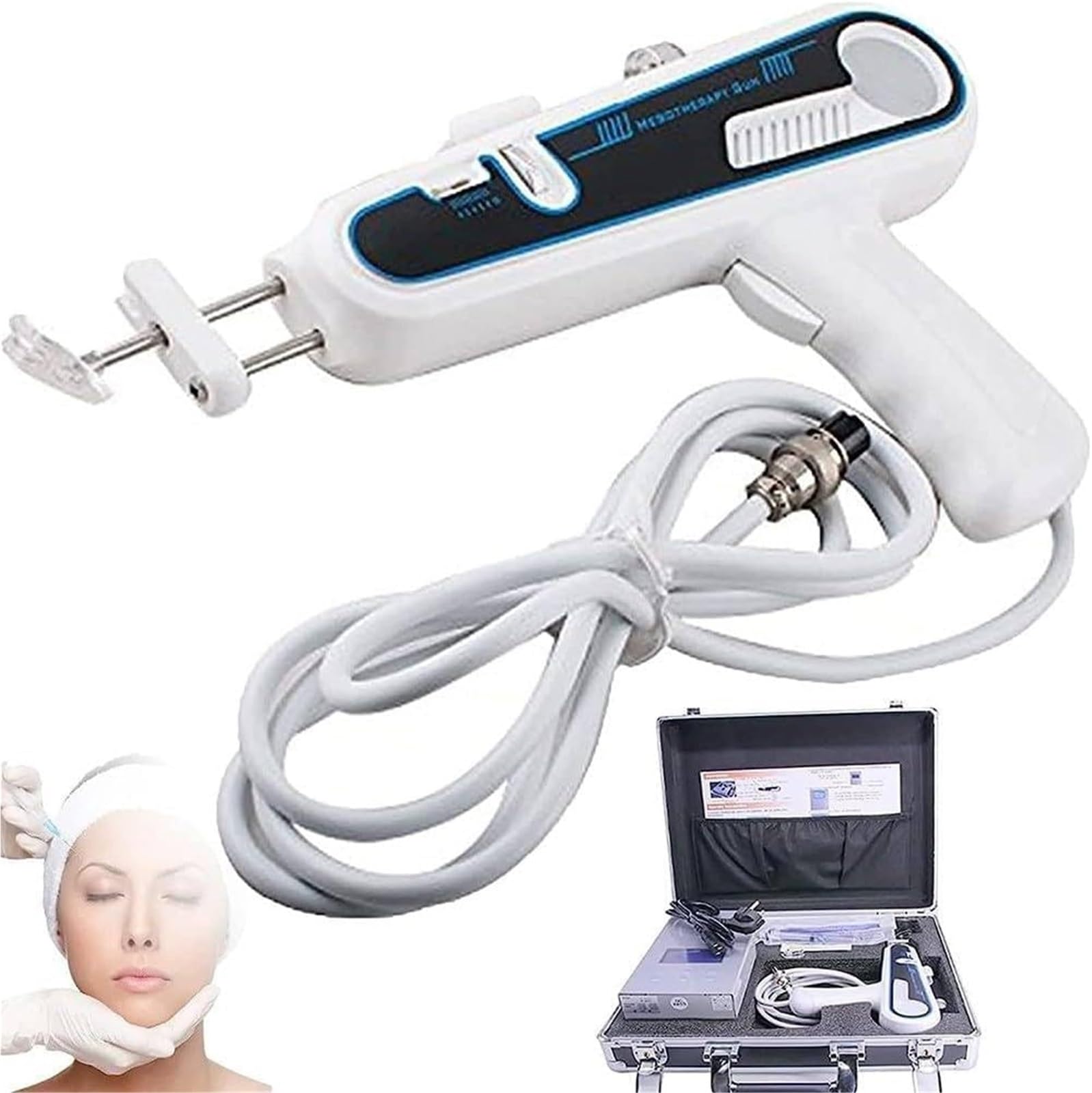 Lbxlhr Mesogun Mesogun Injector Skin Treatment Machine,Beauty Instrument for Wrinkle Removal, Water Injector, Mesotherapy, Vacuum Pressure, Meso Gun,46 x 43 x 19 cm