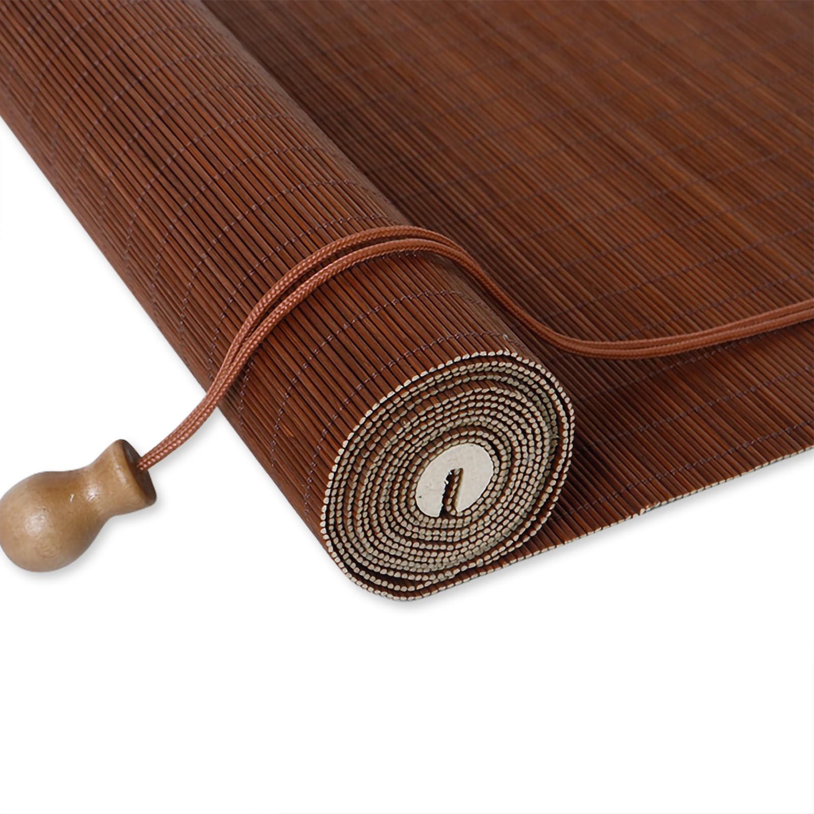 Cedario Natural Bamboo Blinds for Windows, Easy Install Bamboo Roller Blinds, Light Filtering Indoor Roller Blind for Living Room Bedroom Patio Garden Outdoor Places
