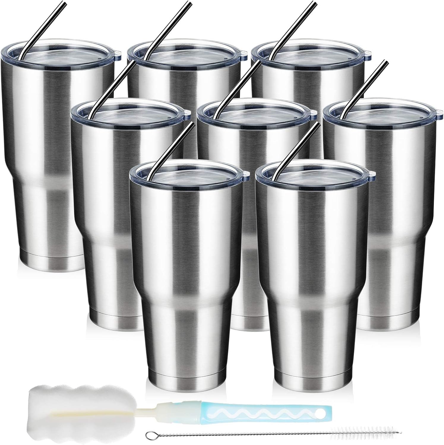 SMLIXE Stainless Steel Tumbler With Handle and Straw
