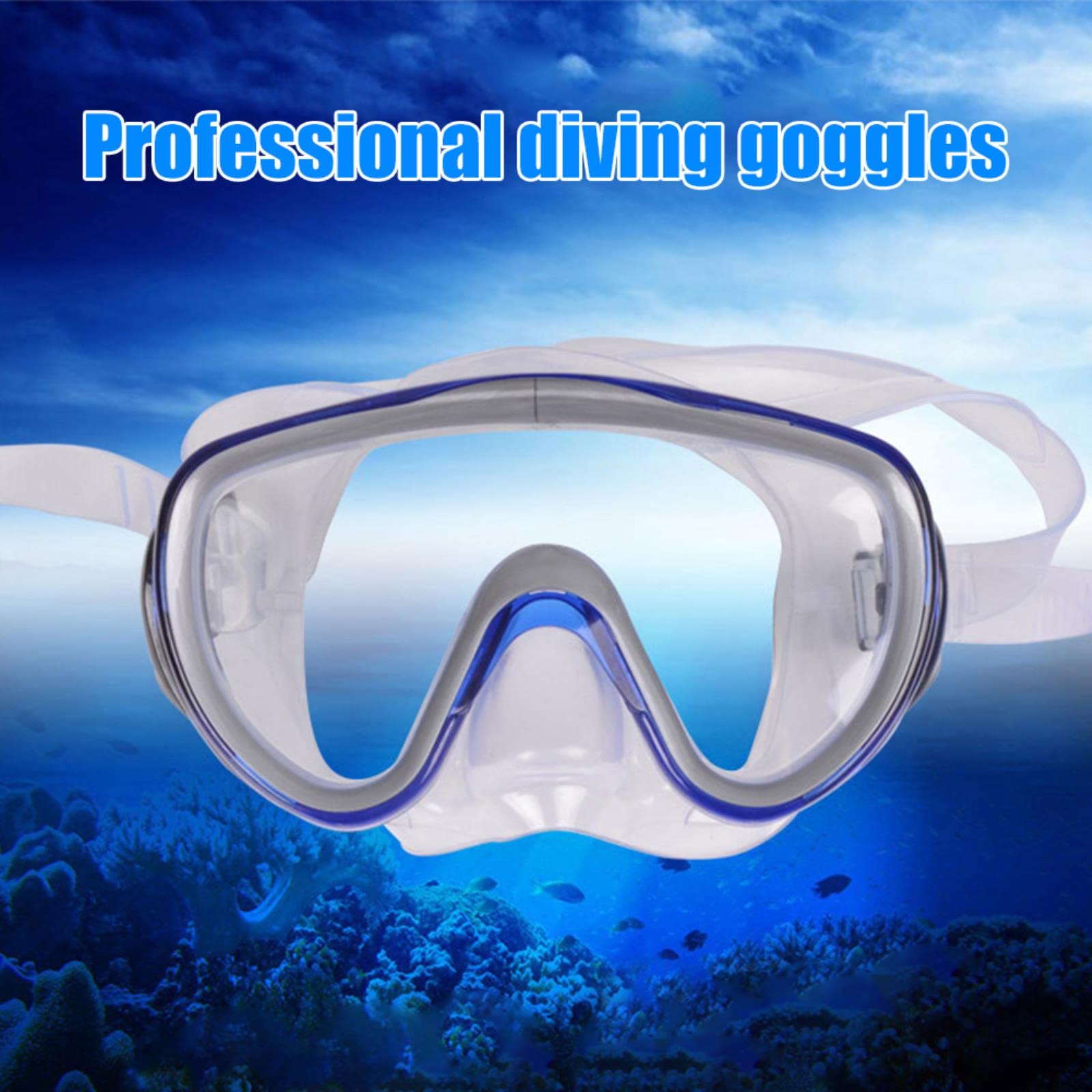 Schwimmbrillen, Anti-Rutsch-Schwimmbrille for Erwachsene, Wassersport, Tauchen, Schnorcheln, Taucherbrille, Schwimmzubehör