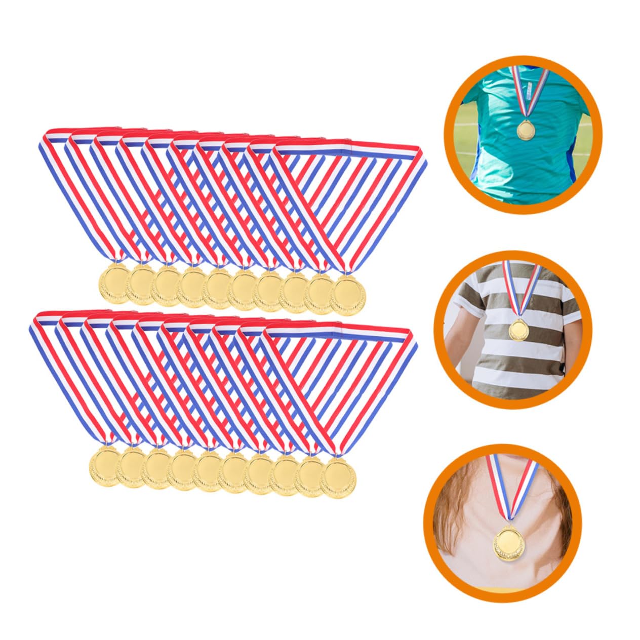 UKCOCO 20piezas De Maratón Decorativa para Deportivos Medallas De Premios para para Competición
