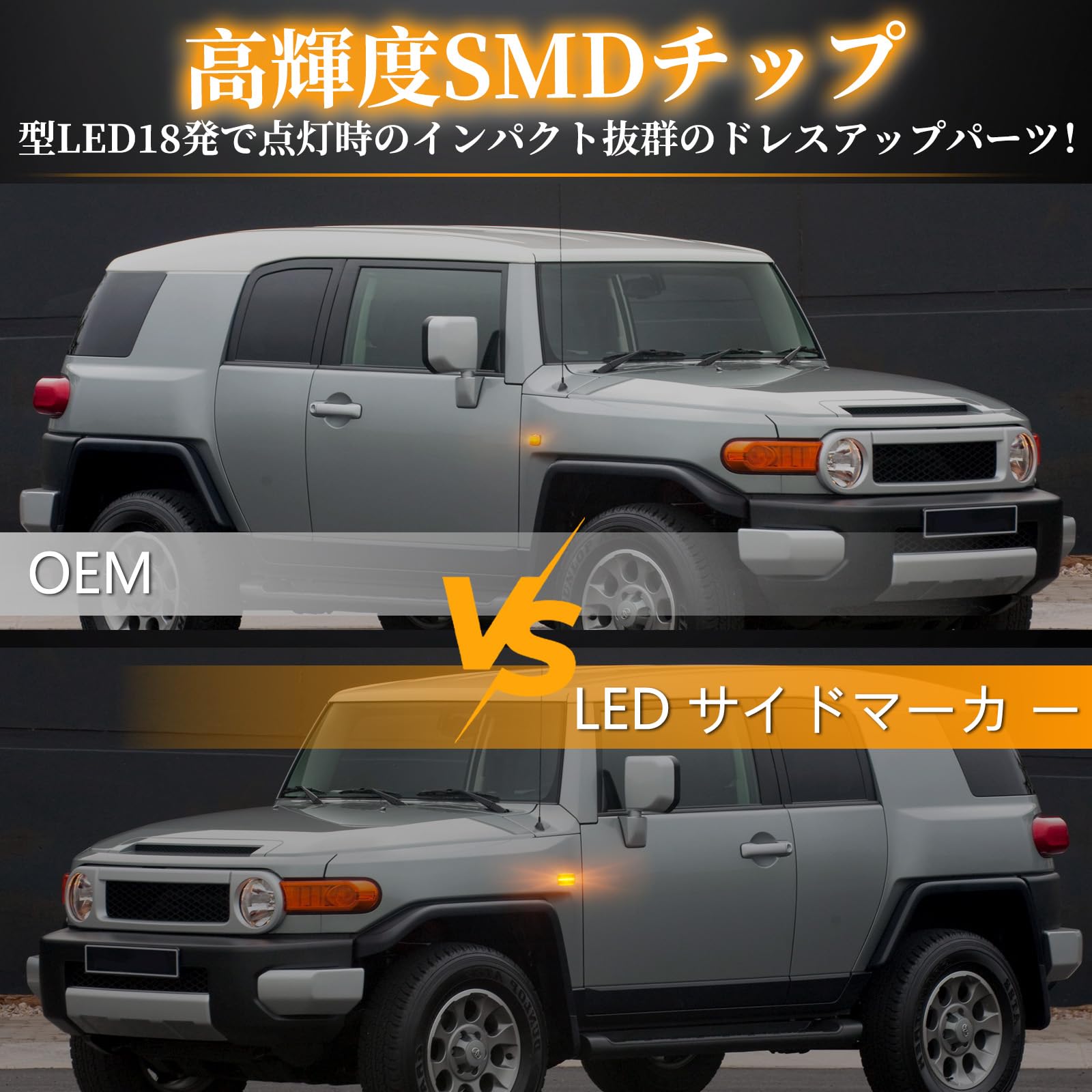 Amazon.co.jp: GemPro ランドクルーザー 80系 LEDサイドマーカー